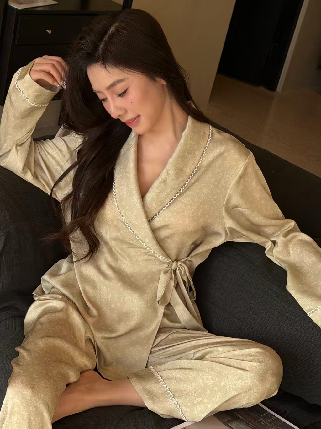 女式纯棉睡衣套装